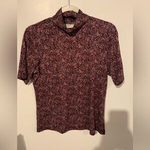 Frank & Oak Floral Print Women's mock neck Top